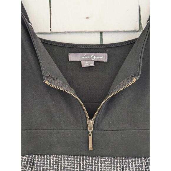 Forever 21 Womens Sz Medium Cami Bodice Tweed Pencil Dress Zipper Pockets Straps - Picture 5 of 10